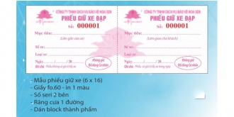 Kinh nghiệm in phiếu giữ xe giá rẻ,...